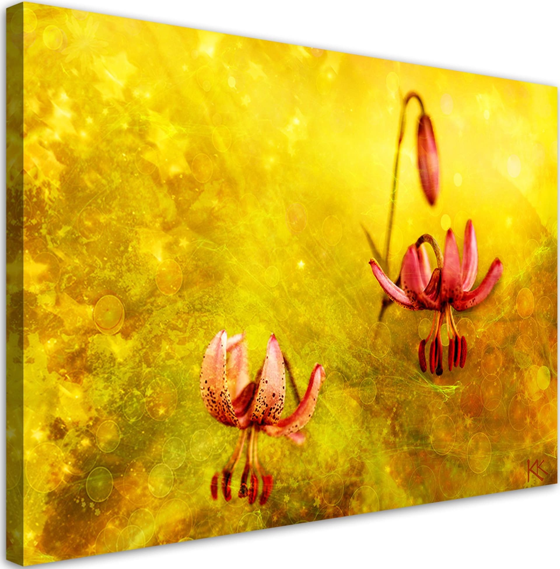 Quadro su tela, Fiori tuli appassiti