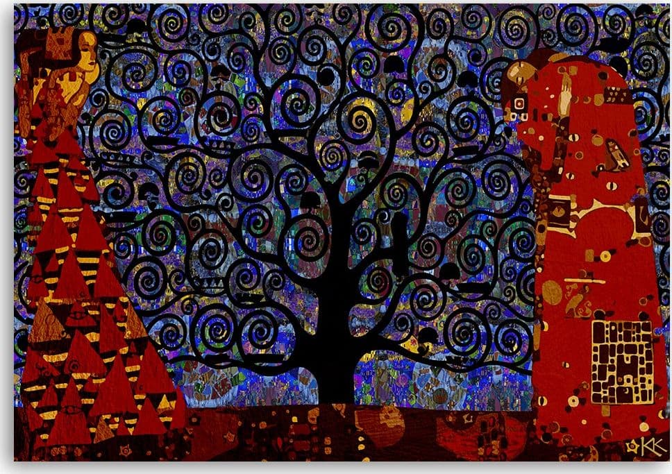 Quadro su tela, Blue Tree of Life Abstraction in Poster e stampe Collezione Casa - Trebisacce, commercioVirtuoso.it
