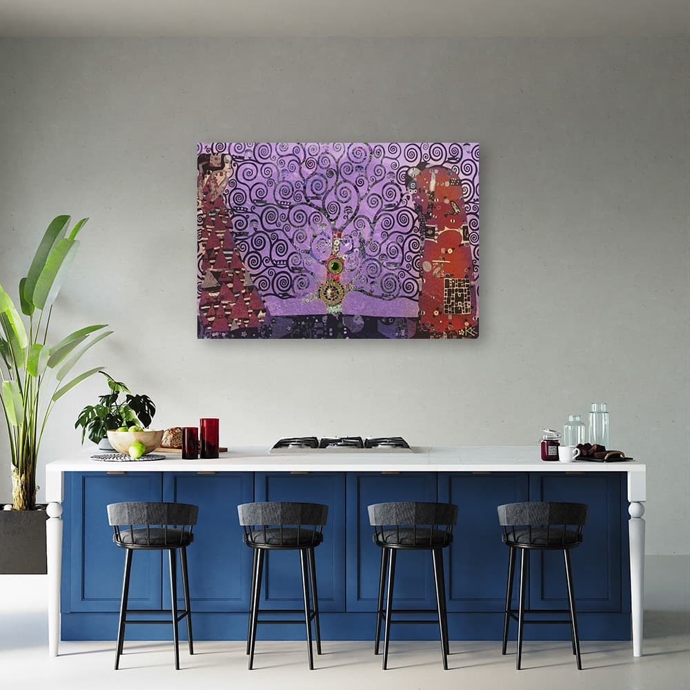 Quadro su tela, Astrazione viola dell'albero della vita in Poster e stampe Collezione Casa - Trebisacce, commercioVirtuoso.it