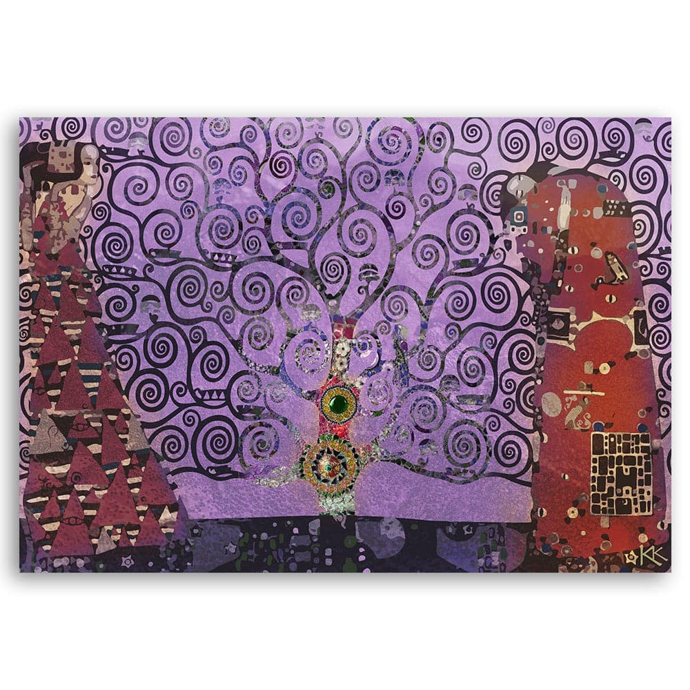 Quadro su tela, Astrazione viola dell'albero della vita in Poster e stampe Collezione Casa - Trebisacce, commercioVirtuoso.it