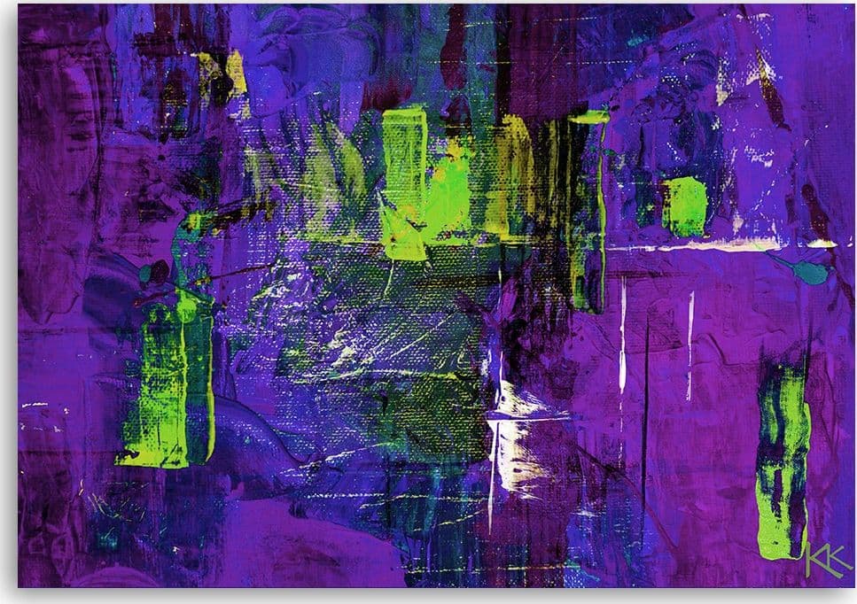 Quadro su tela, Astrazione dipinta a mano viola in Dipinti Collezione Casa - Trebisacce, commercioVirtuoso.it