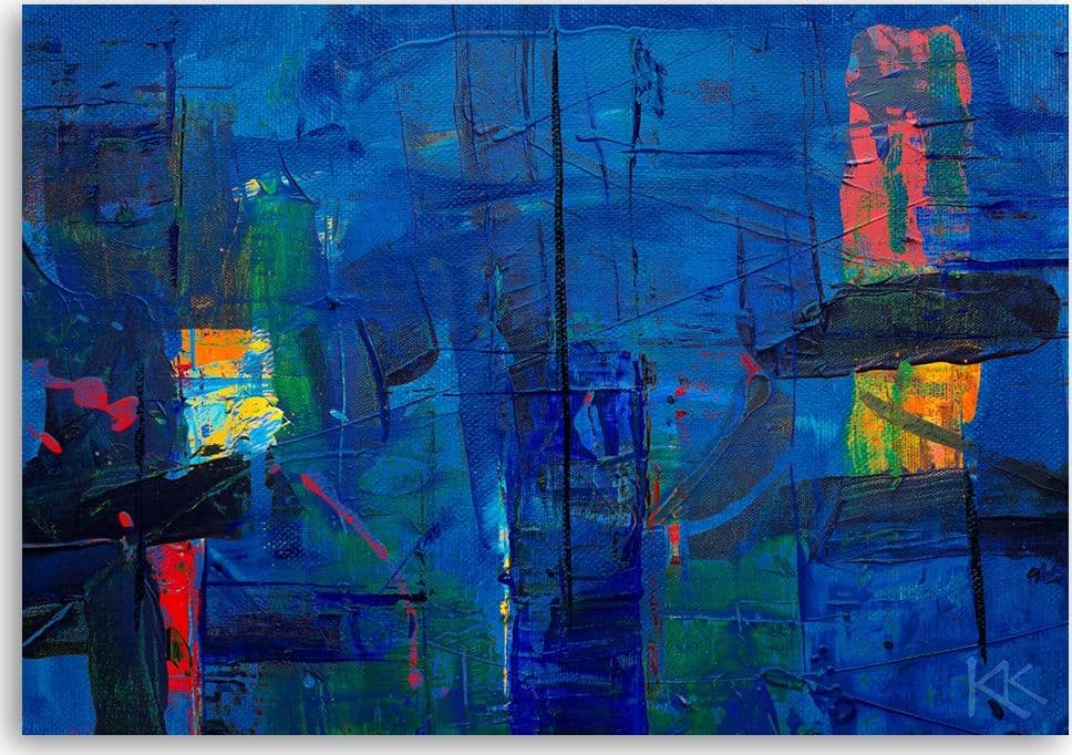 Quadro su tela, Mano di astrazione blu pinto in Poster e stampe Collezione Casa - Trebisacce, commercioVirtuoso.it