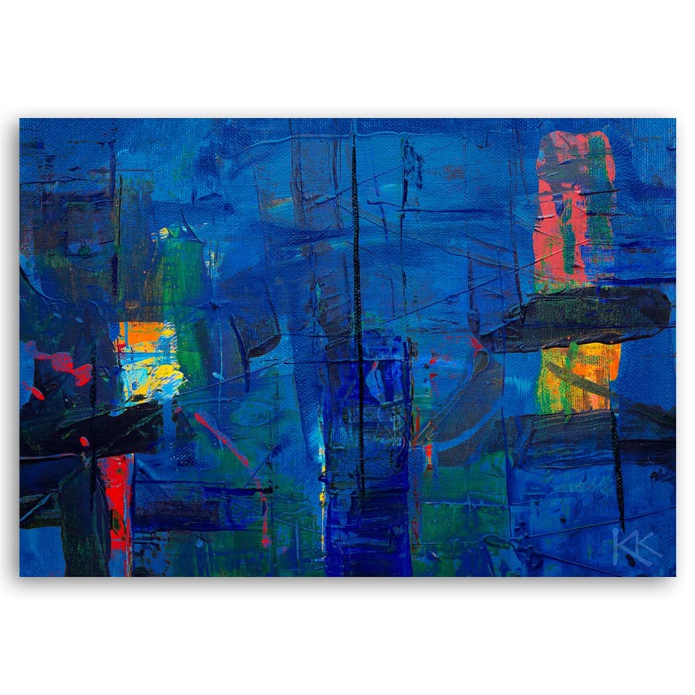Quadro su tela, Mano di astrazione blu pinto in Poster e stampe Collezione Casa - Trebisacce, commercioVirtuoso.it