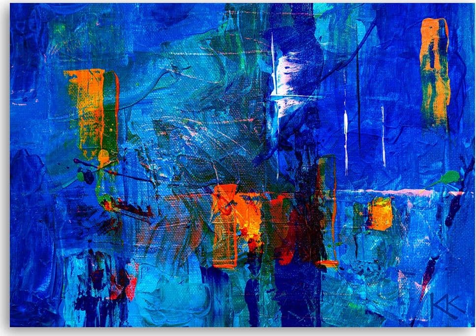 Quadro su tela, Mano di astrazione blu pinto in Poster e stampe Collezione Casa - Trebisacce, commercioVirtuoso.it