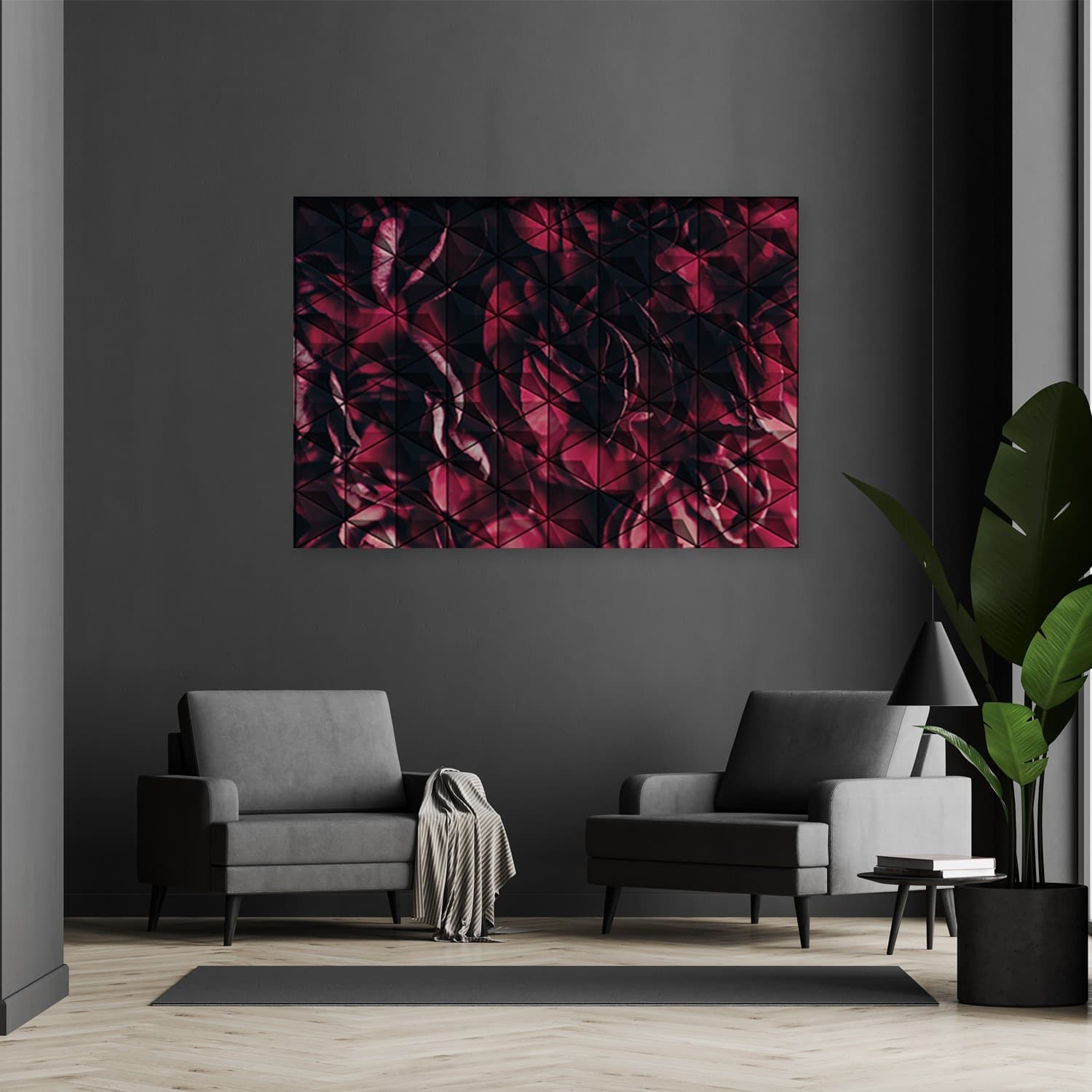 Quadro su tela, Astrazione geometrica rossa in Poster e stampe Collezione Casa - Trebisacce, commercioVirtuoso.it