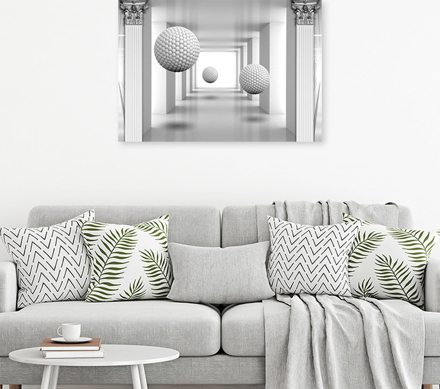 Quadro su tela, Palle nel tunnel di geometria 3D in Poster e stampe Collezione Casa - Trebisacce, commercioVirtuoso.it