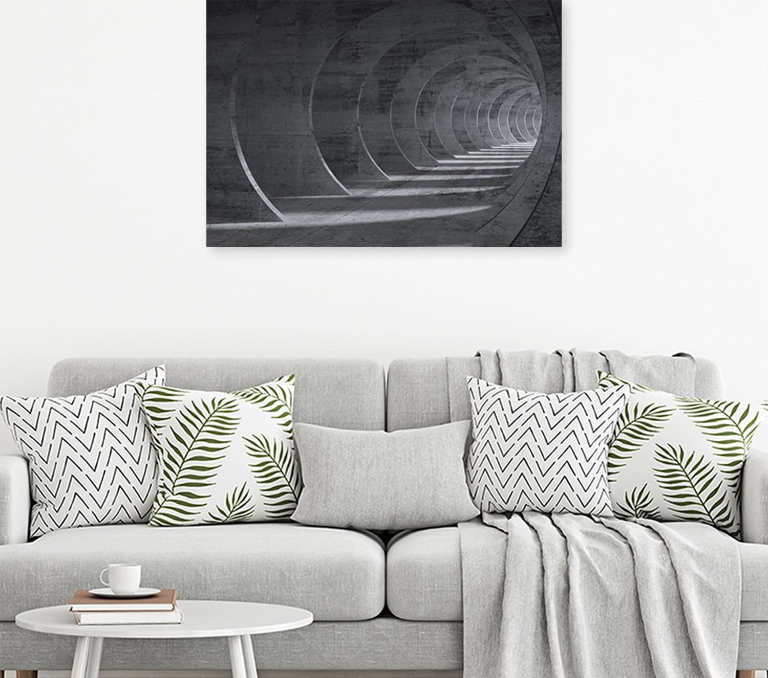 Quadro su tela, Tunnel 3D grigio in Poster e stampe Collezione Casa - Trebisacce, commercioVirtuoso.it