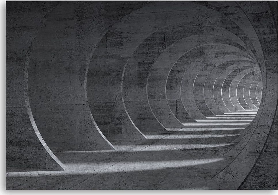 Quadro su tela, Tunnel 3D grigio in Poster e stampe Collezione Casa - Trebisacce, commercioVirtuoso.it