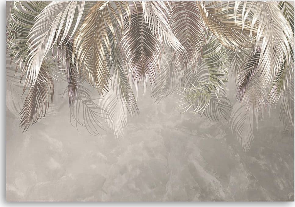 Quadro su tela, Foglie di palma sul cemento 3D in Poster e stampe Collezione Casa - Trebisacce, commercioVirtuoso.it