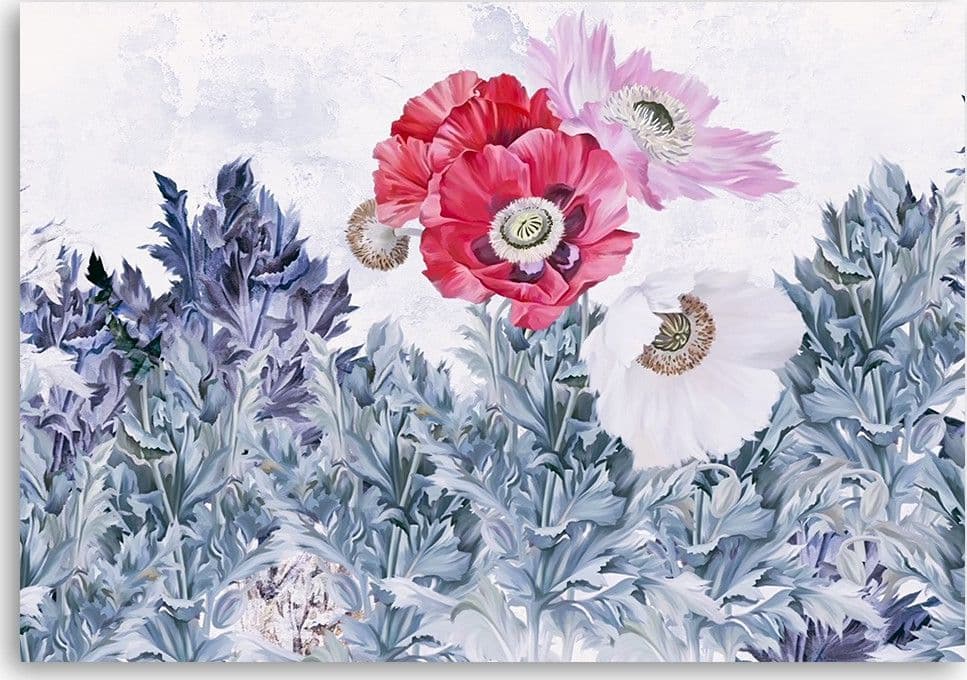 Quadro su tela, Poppies dipinti in giardino in Poster e stampe Collezione Casa - Trebisacce, commercioVirtuoso.it
