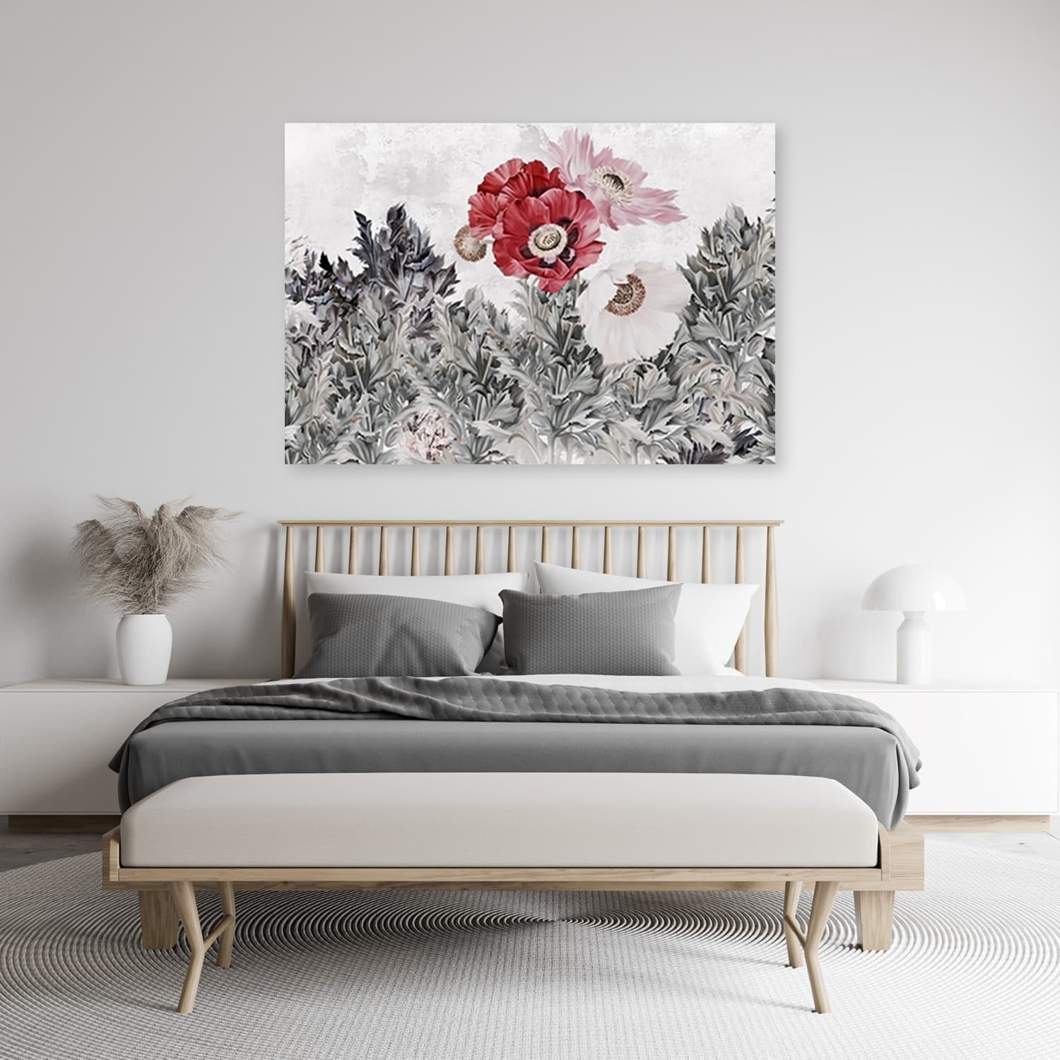Quadro su tela, Poppie rosse dipinte in giardino in Poster e stampe Collezione Casa - Trebisacce, commercioVirtuoso.it
