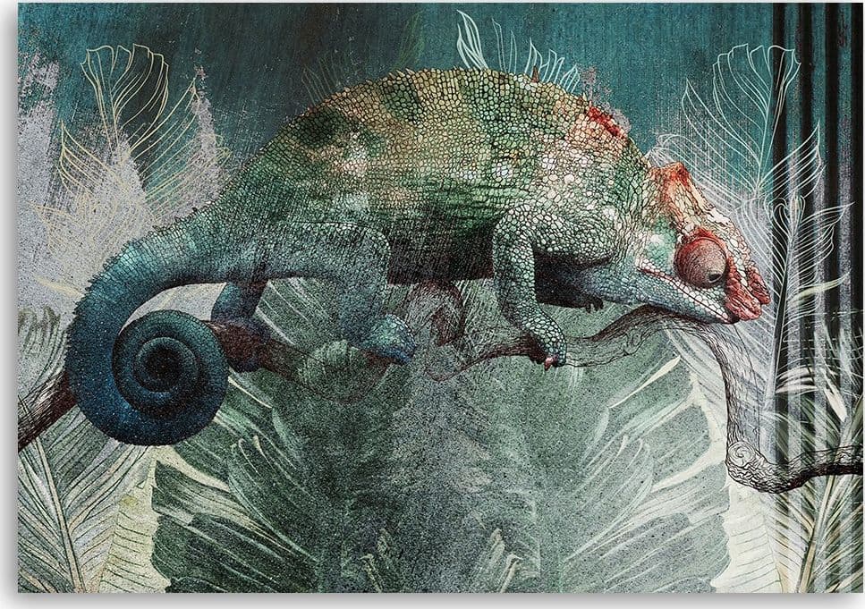 Quadro su tela, Camaleonte nella giungla in Poster e stampe Collezione Casa - Trebisacce, commercioVirtuoso.it
