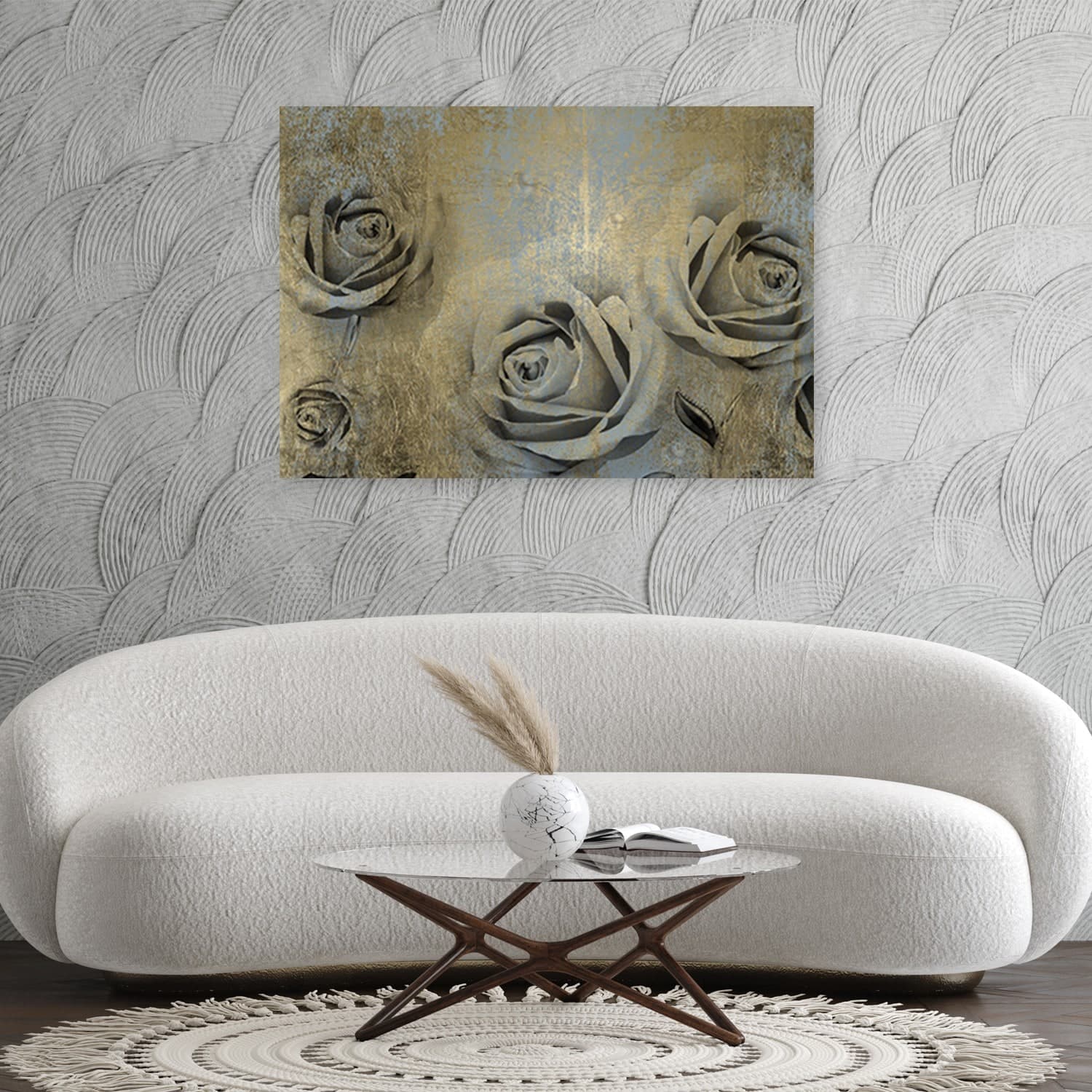 Quadro su tela, Rose dorate in Poster e stampe Collezione Casa - Trebisacce, commercioVirtuoso.it