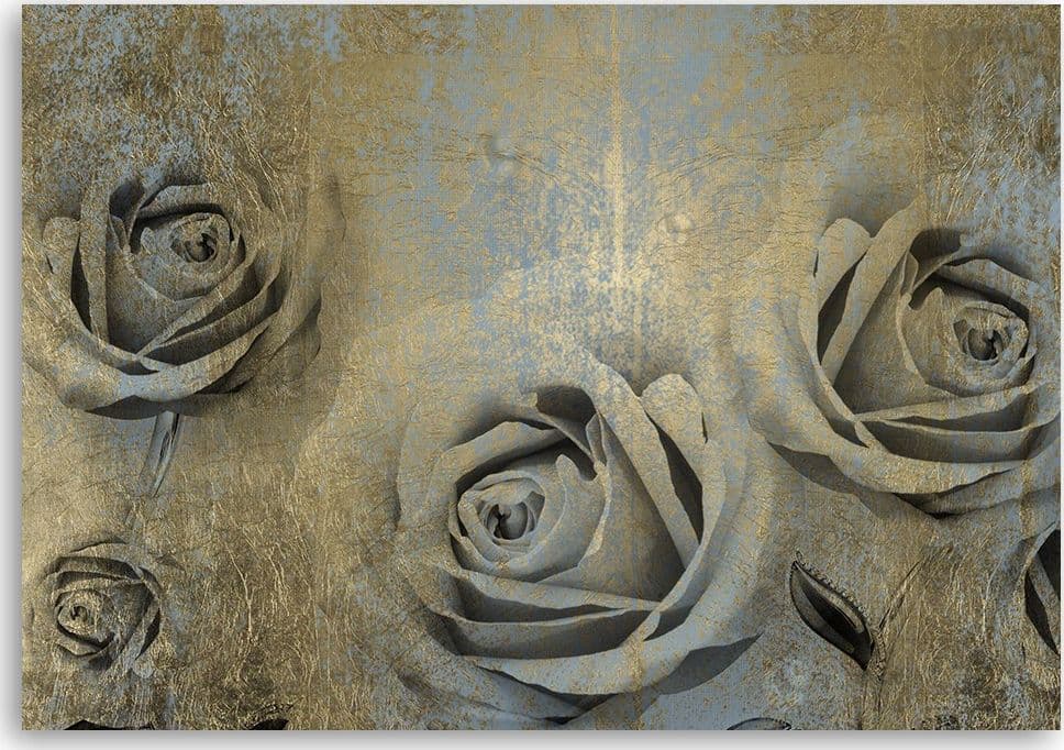 Quadro su tela, Rose dorate in Poster e stampe Collezione Casa - Trebisacce, commercioVirtuoso.it