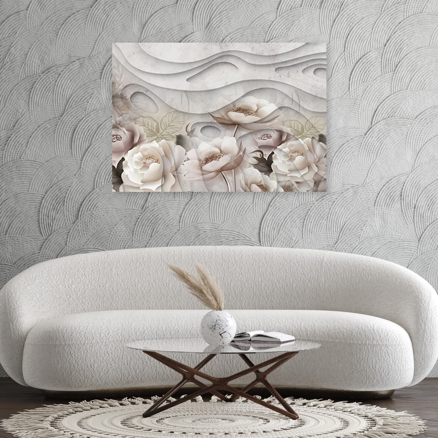 Quadro su tela, Fiori beige in fiore in Poster e stampe Collezione Casa - Trebisacce, commercioVirtuoso.it