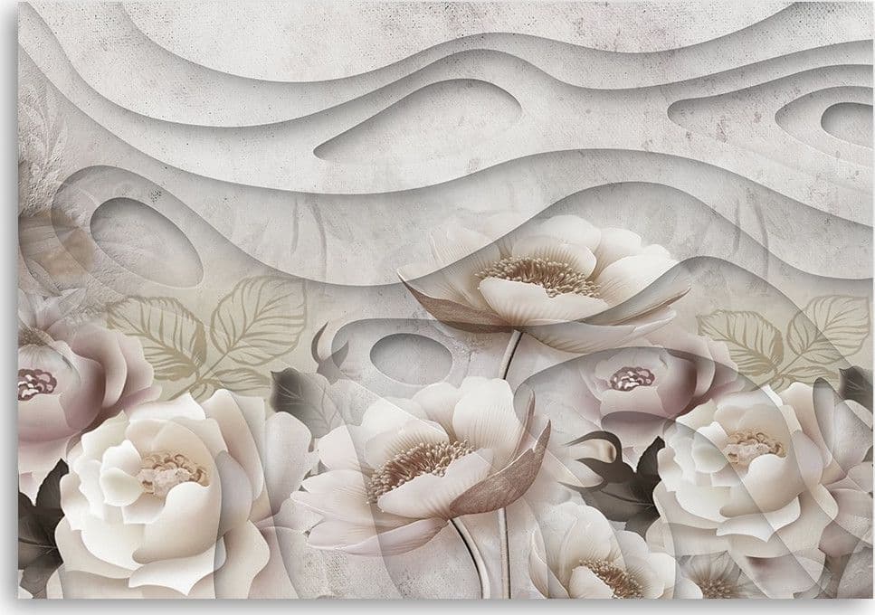 Quadro su tela, Fiori beige in fiore in Poster e stampe Collezione Casa - Trebisacce, commercioVirtuoso.it