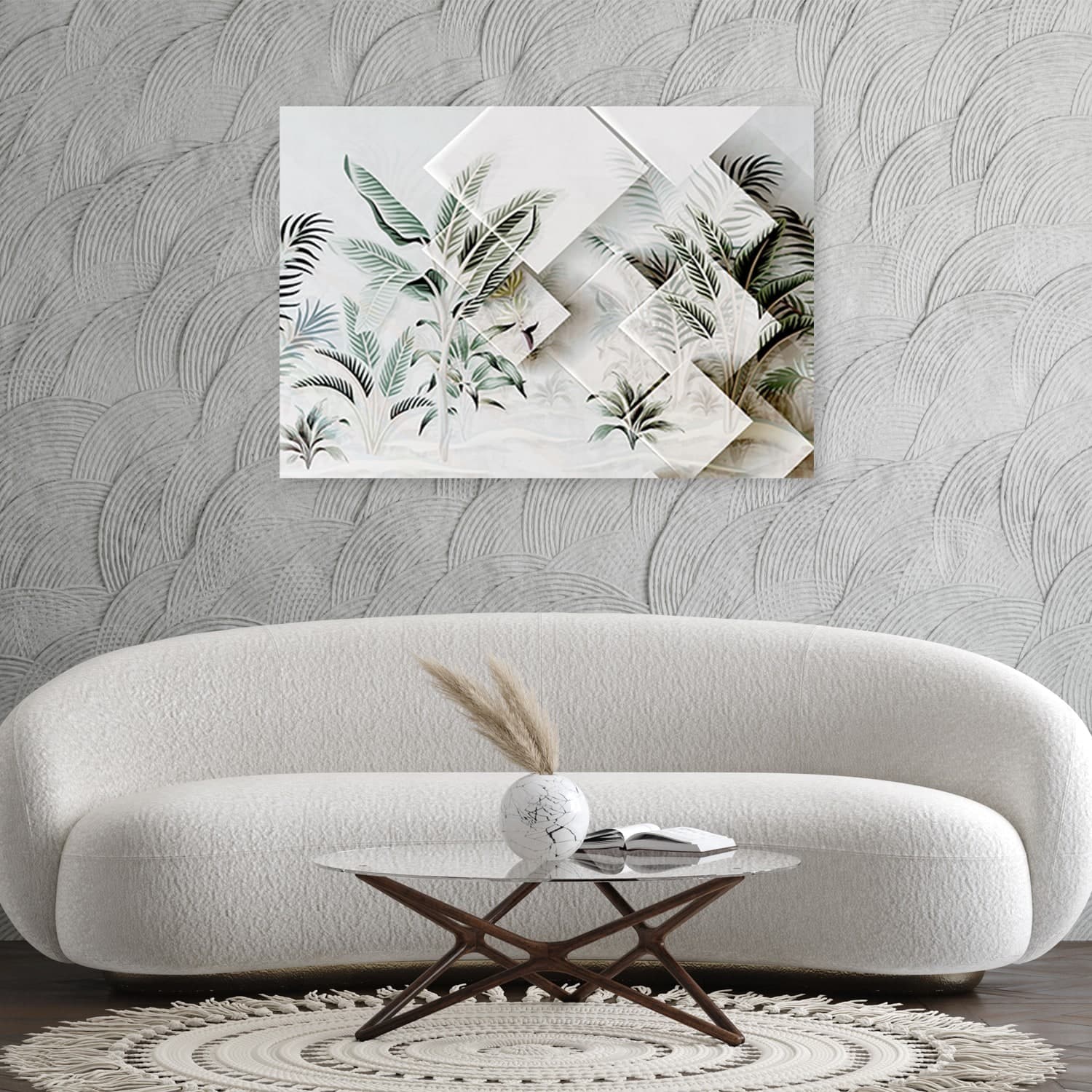 Quadro su tela, Foglie 3D verdi in Poster e stampe Collezione Casa - Trebisacce, commercioVirtuoso.it