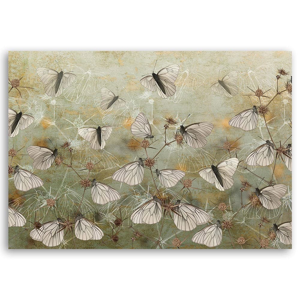 Quadro su tela, Farfalle astratte nel prato in Poster e stampe Collezione Casa - Trebisacce, commercioVirtuoso.it
