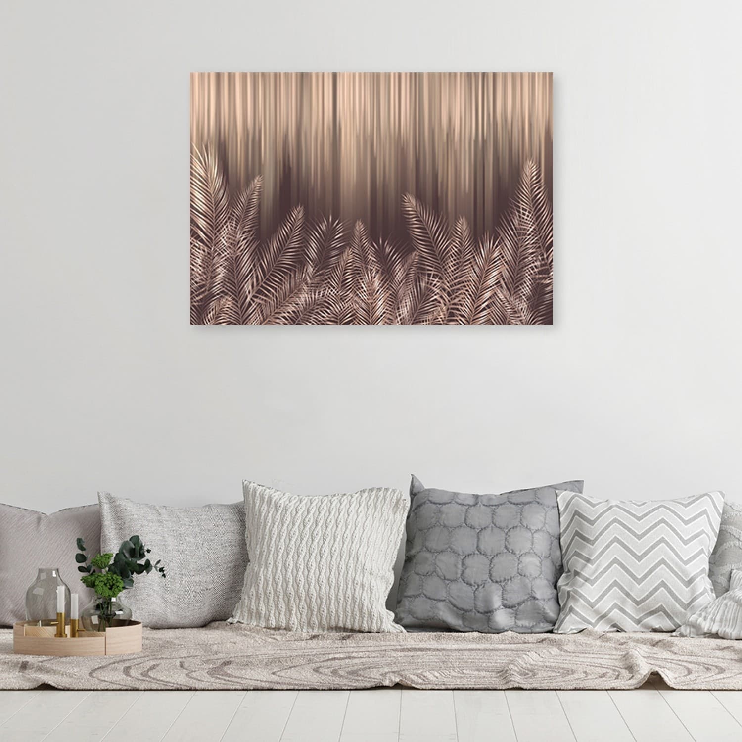 Quadro su tela, Foglie esotiche di palma 3D in Poster e stampe Collezione Casa - Trebisacce, commercioVirtuoso.it