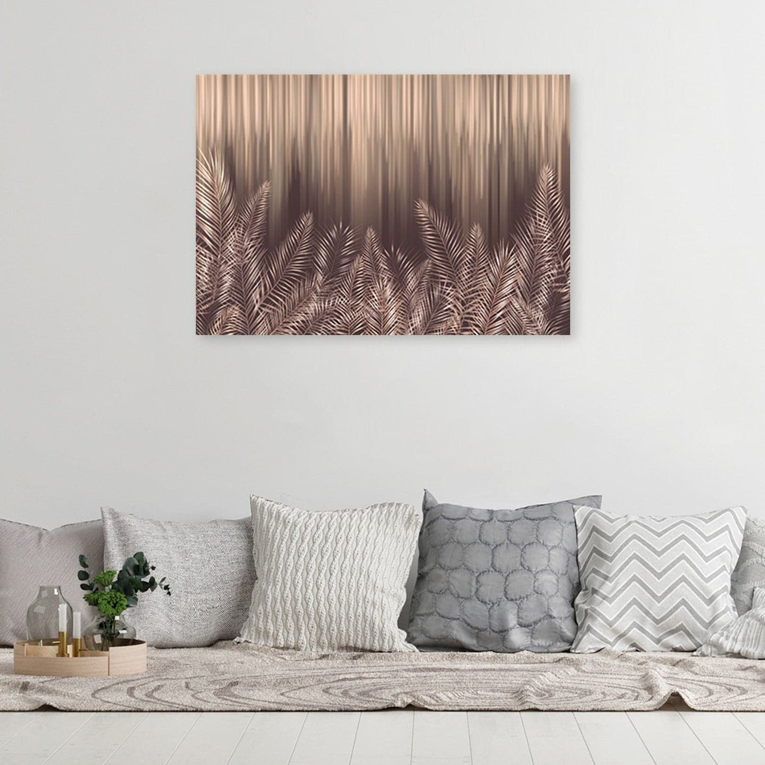 Quadro su tela, Foglie esotiche di palma 3D in Poster e stampe Collezione Casa - Trebisacce, commercioVirtuoso.it