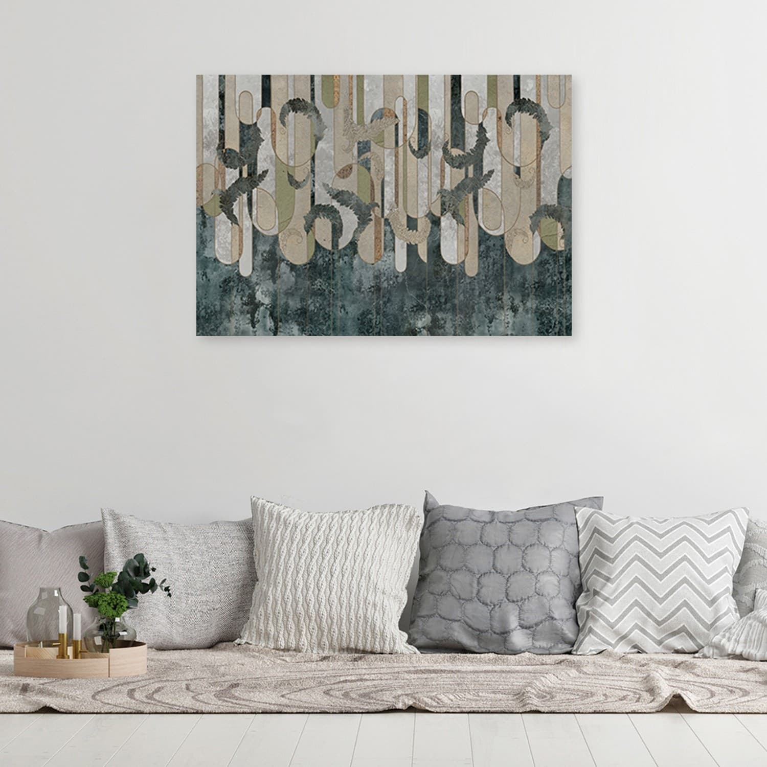 Quadro su tela, Astrazione delle piante nei colori della terra in Poster e stampe Collezione Casa - Trebisacce, commercioVirtuoso.it