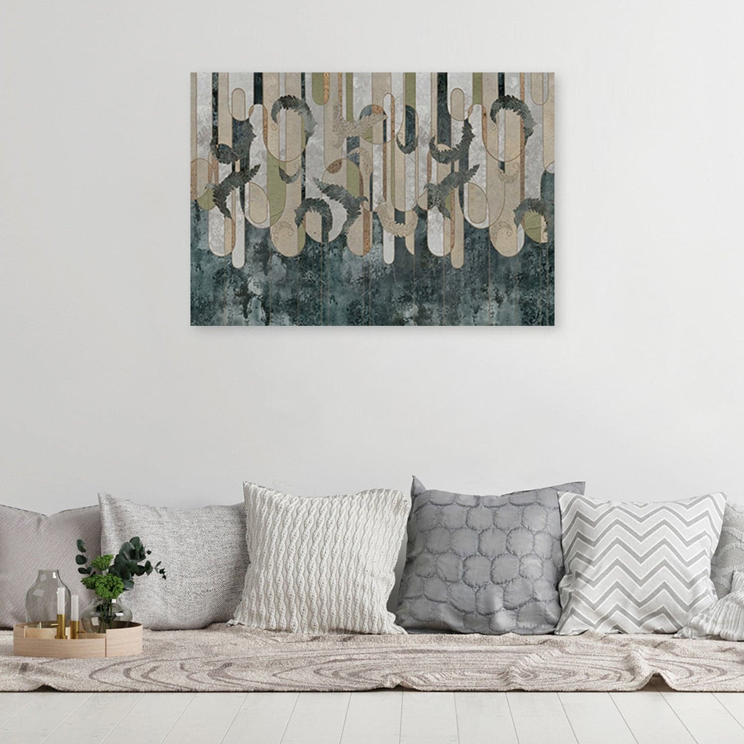 Quadro su tela, Astrazione delle piante nei colori della terra in Poster e stampe Collezione Casa - Trebisacce, commercioVirtuoso.it