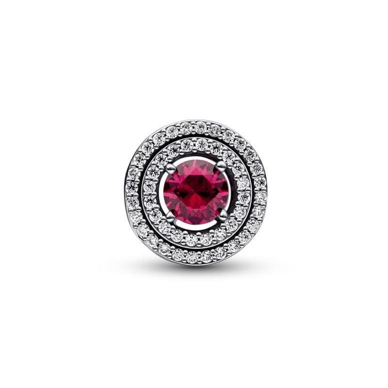 Pandora - Charm Pavè e Pietra Rossa in Bead Charm Alba Gioielli - Casoria, commercioVirtuoso.it