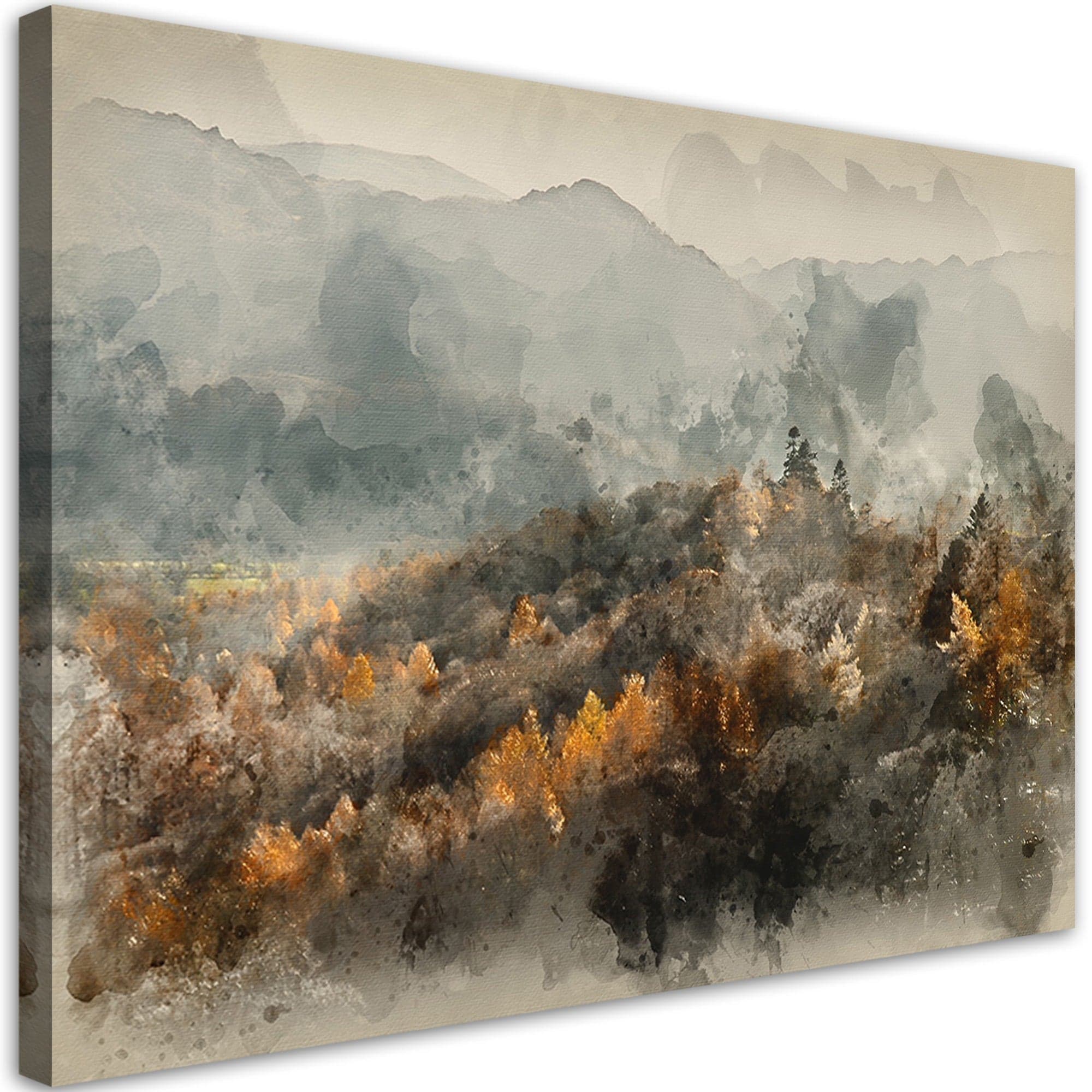 Quadro su tela, Foresta autunnale nella nebbia in Poster e stampe Collezione Casa - Trebisacce, commercioVirtuoso.it