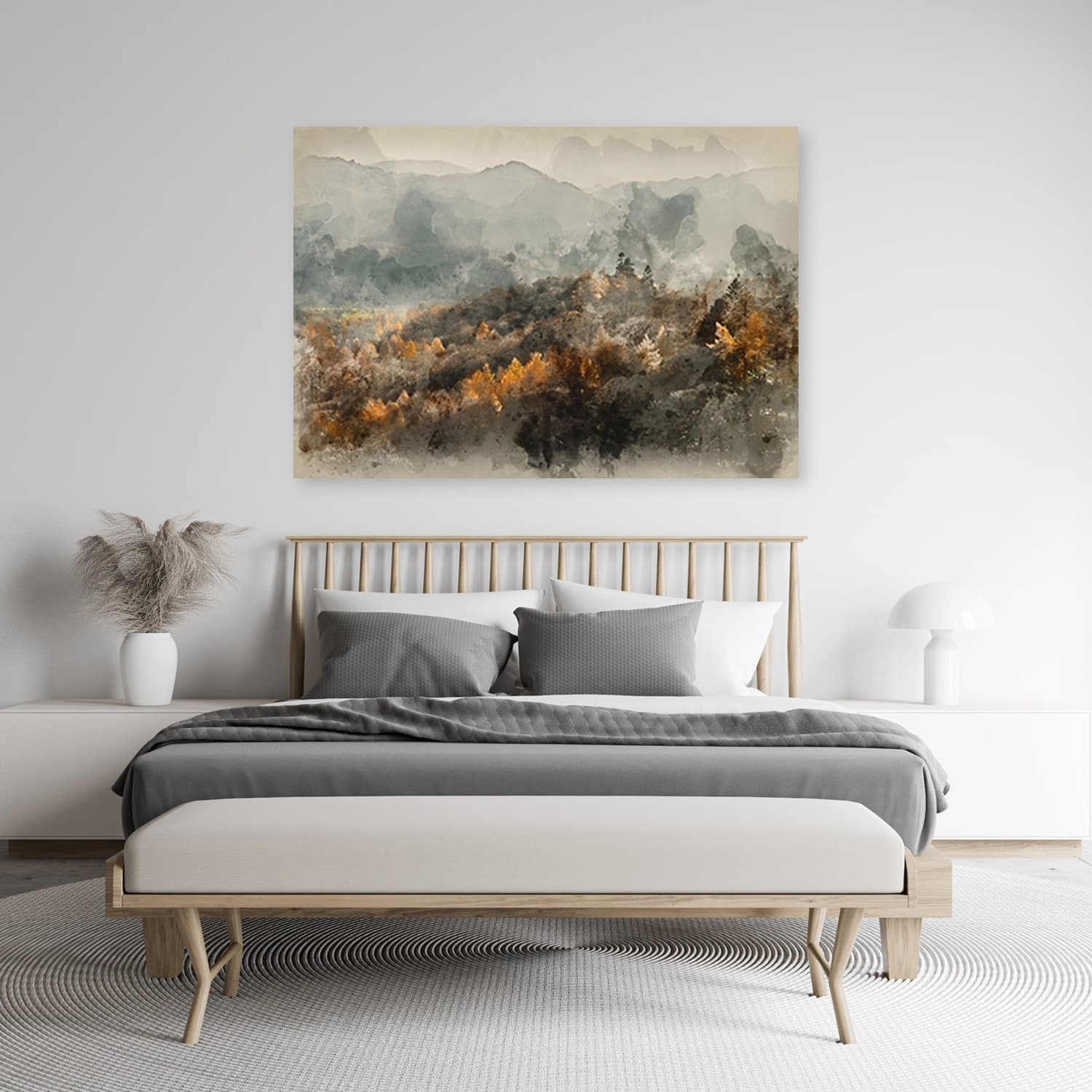 Quadro su tela, Foresta autunnale nella nebbia in Poster e stampe Collezione Casa - Trebisacce, commercioVirtuoso.it