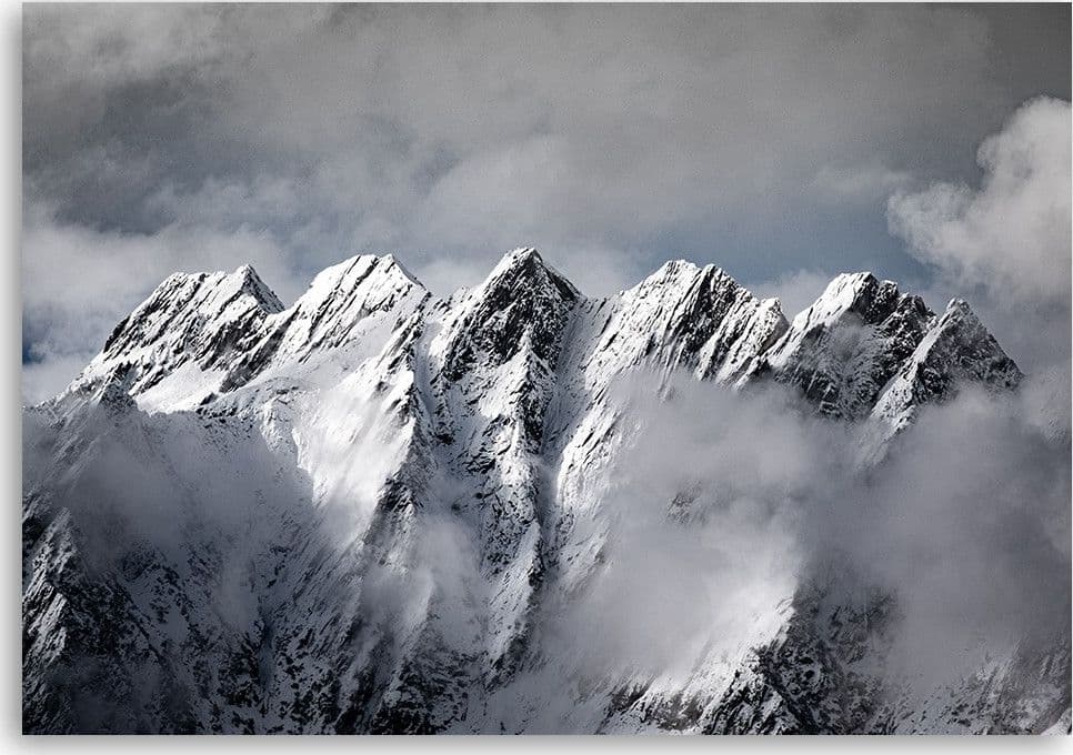 Quadro su tela, Mountain Peak in inverno in Poster e stampe Collezione Casa - Trebisacce, commercioVirtuoso.it
