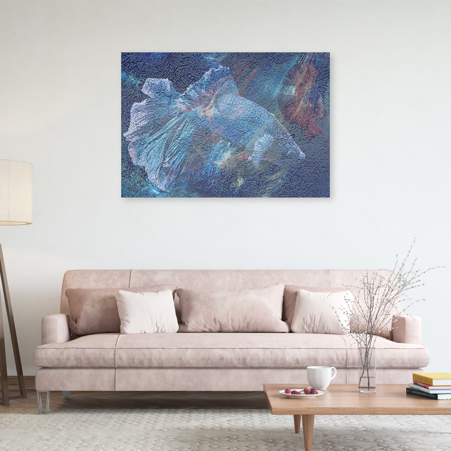 Quadro su tela, Astrazione di fiori blu in Poster e stampe Collezione Casa - Trebisacce, commercioVirtuoso.it