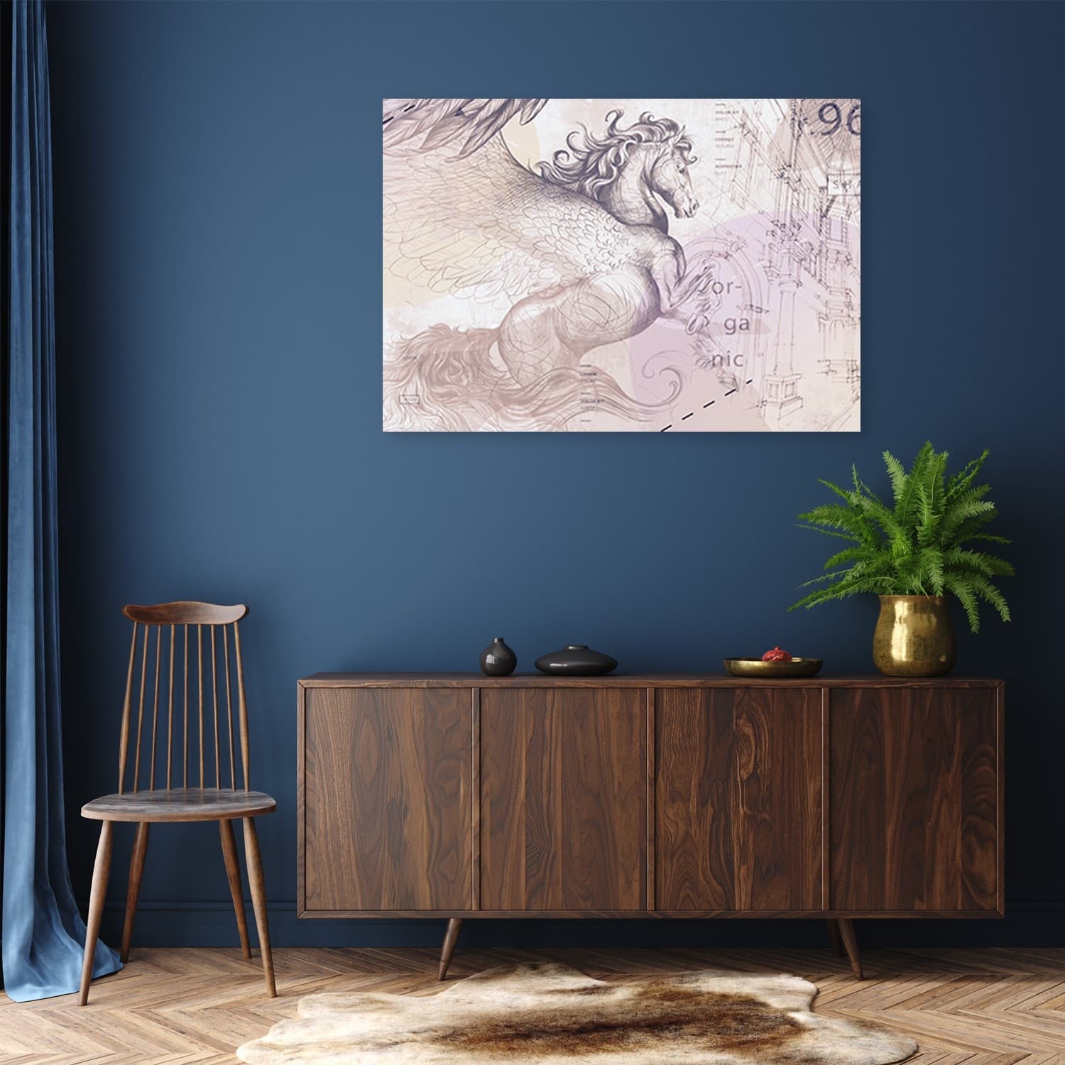 Quadro su tela, Astrazione di pegasus alata in Poster e stampe Collezione Casa - Trebisacce, commercioVirtuoso.it