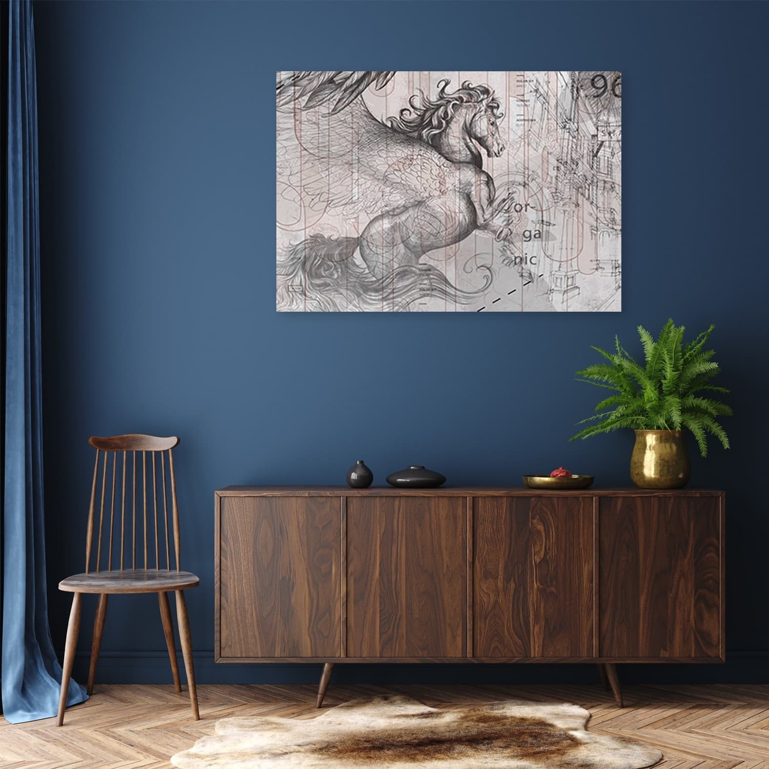 Quadro su tela, Pegas Horse Abstraction in Poster e stampe Collezione Casa - Trebisacce, commercioVirtuoso.it