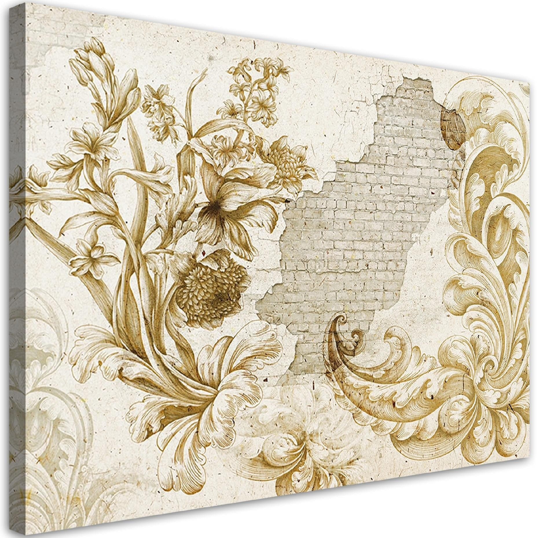 Quadro su tela, Affresco vegetale su intonaco che cade in Poster e stampe Collezione Casa - Trebisacce, commercioVirtuoso.it