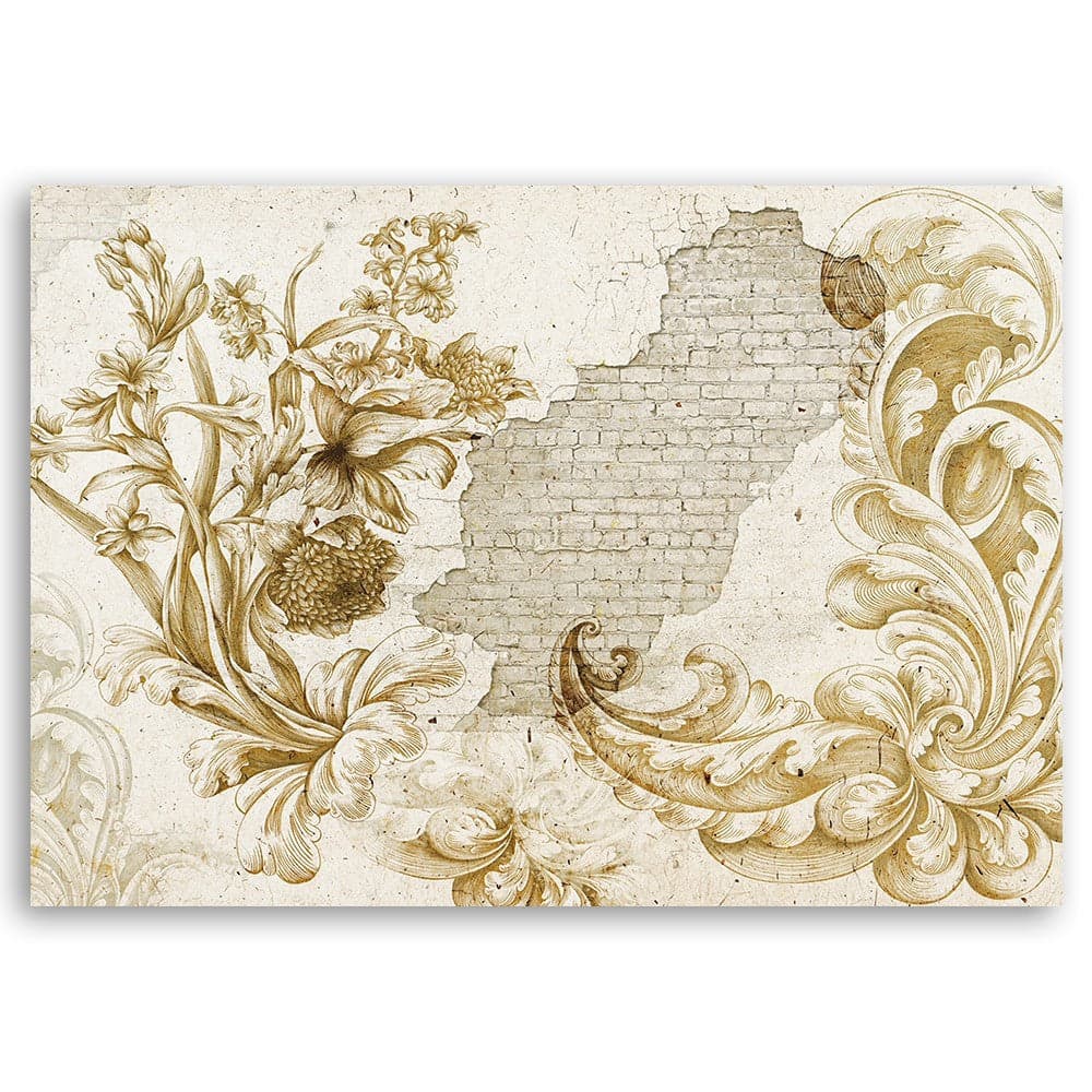 Quadro su tela, Affresco vegetale su intonaco che cade in Poster e stampe Collezione Casa - Trebisacce, commercioVirtuoso.it
