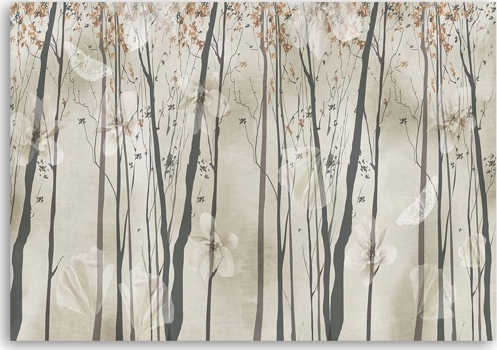 Quadro su tela, Alberi fiori e farfalle in Poster e stampe Collezione Casa - Trebisacce, commercioVirtuoso.it