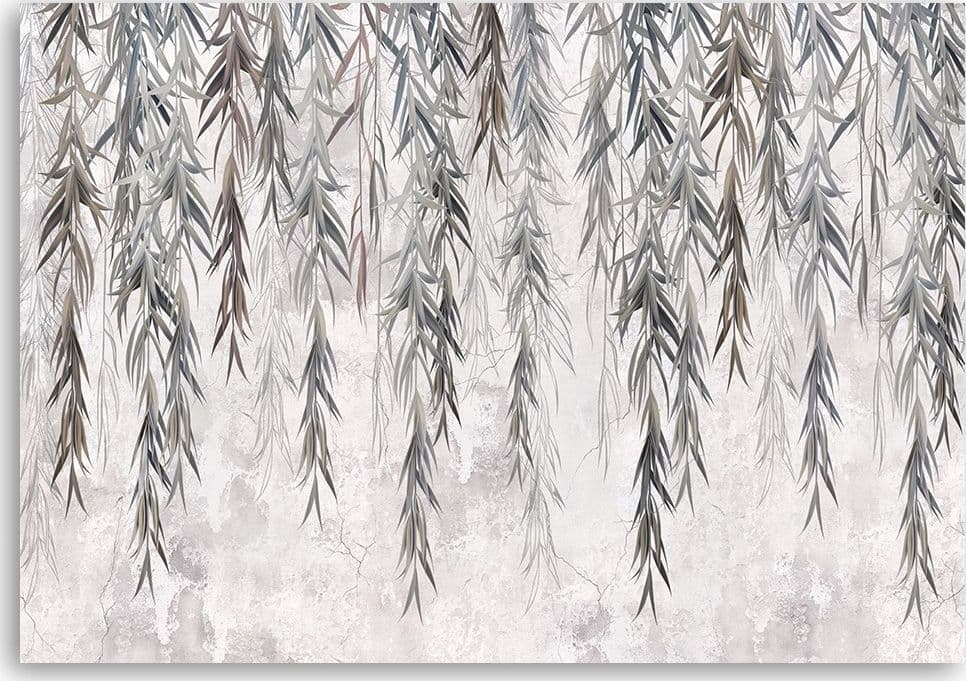 Quadro su tela, Piante tropicali in grigio su cemento in Poster e stampe Collezione Casa - Trebisacce, commercioVirtuoso.it