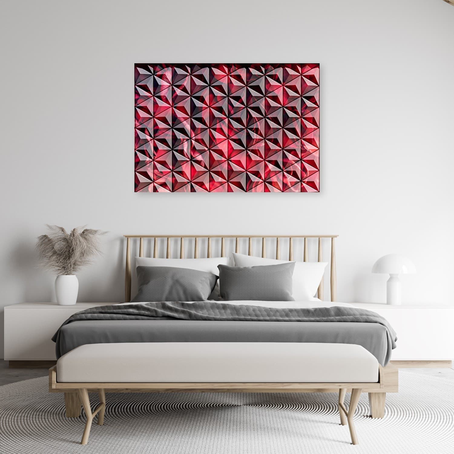Quadro su tela, Geometria rossa in Poster e stampe Collezione Casa - Trebisacce, commercioVirtuoso.it