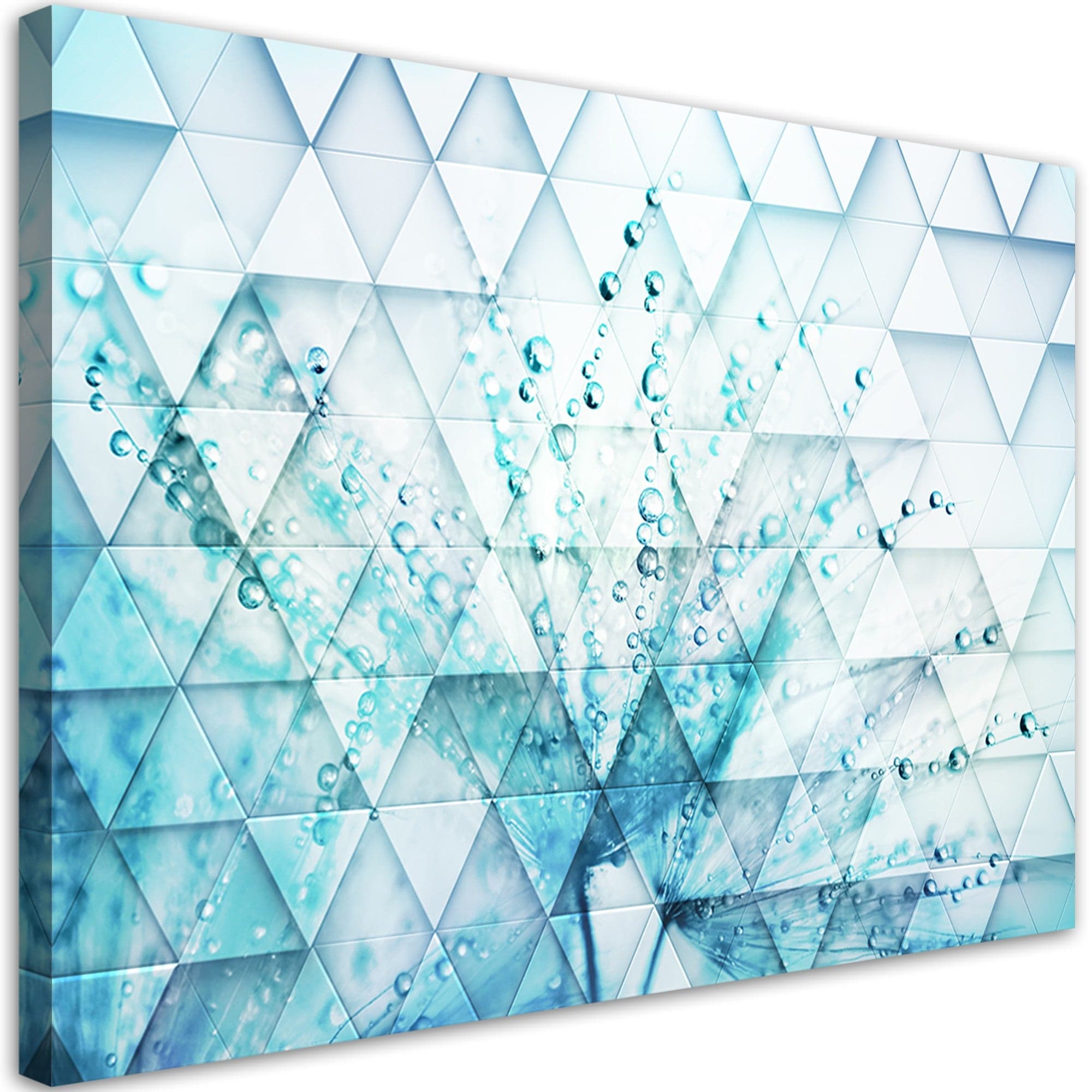 Quadro su tela, Dente di leone turchese in gocce di rugiada in Poster e stampe Collezione Casa - Trebisacce, commercioVirtuoso.it