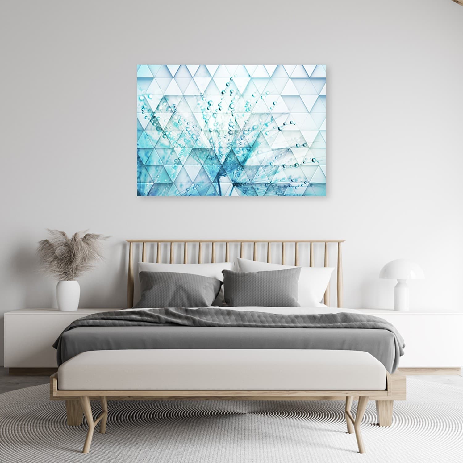 Quadro su tela, Dente di leone turchese in gocce di rugiada in Poster e stampe Collezione Casa - Trebisacce, commercioVirtuoso.it