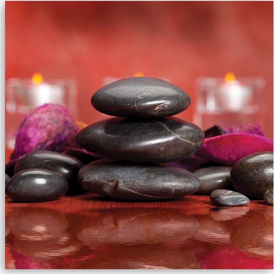Quadro su tela, Zen pietre su uno sfondo rosso in Poster e stampe Collezione Casa - Trebisacce, commercioVirtuoso.it