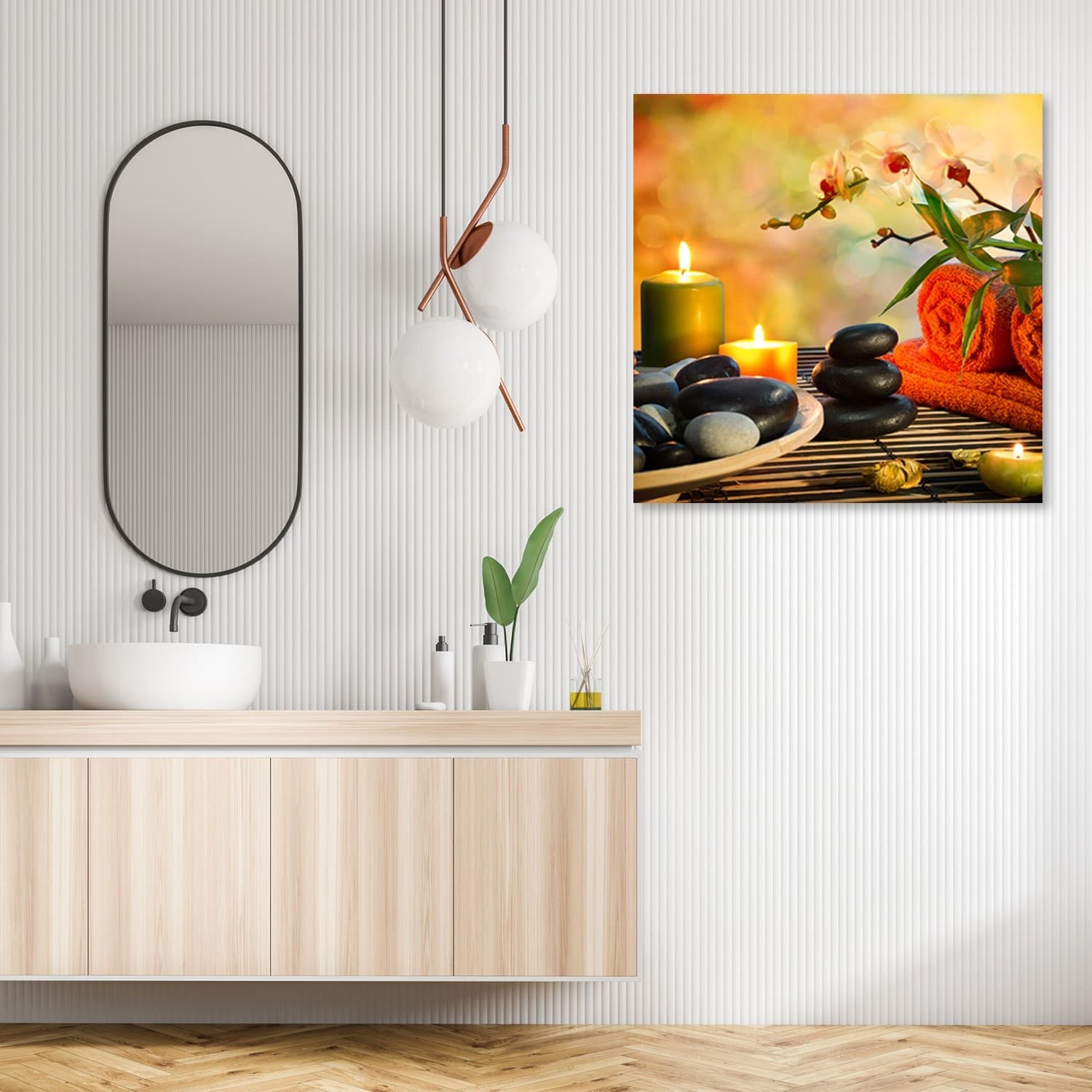 Quadro su tela, Spa set zen pietre in Poster e stampe Collezione Casa - Trebisacce, commercioVirtuoso.it