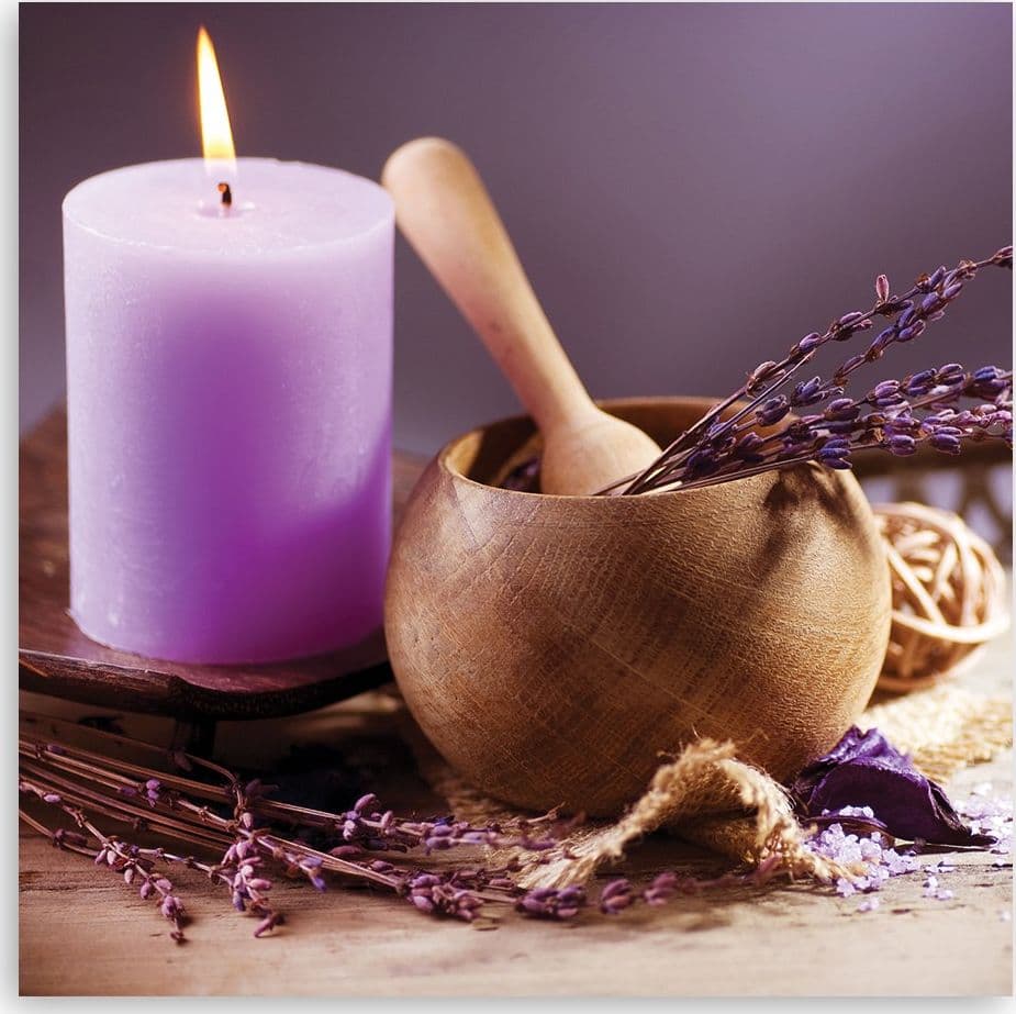 Quadro su tela, Spa Lavender Candle in Poster e stampe Collezione Casa - Trebisacce, commercioVirtuoso.it