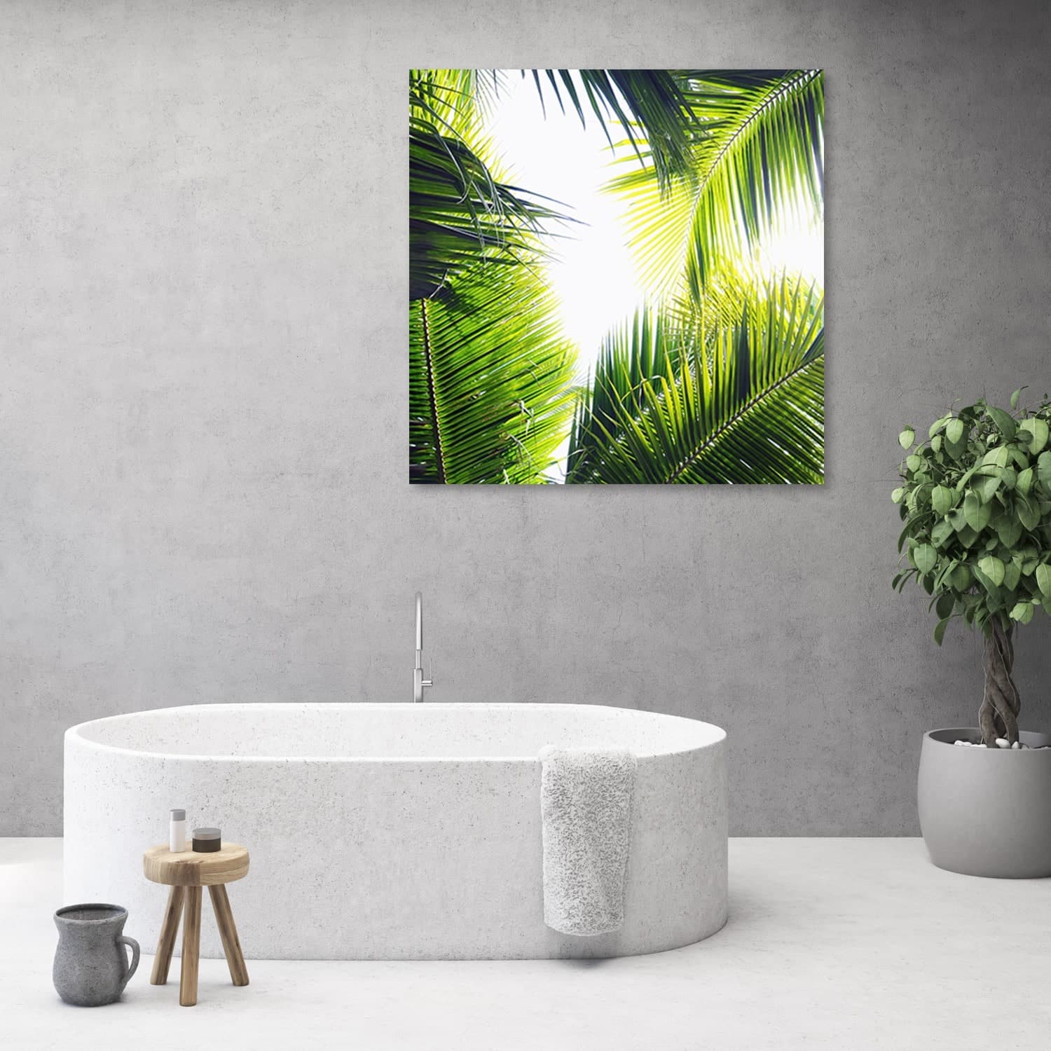 Quadro su tela, foglie di palma in Poster e stampe Collezione Casa - Trebisacce, commercioVirtuoso.it
