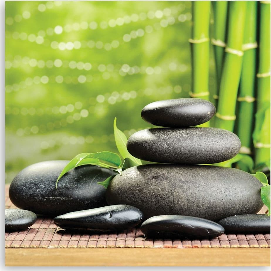Quadro su tela, Pietre foglie zen spa in Poster e stampe Collezione Casa - Trebisacce, commercioVirtuoso.it