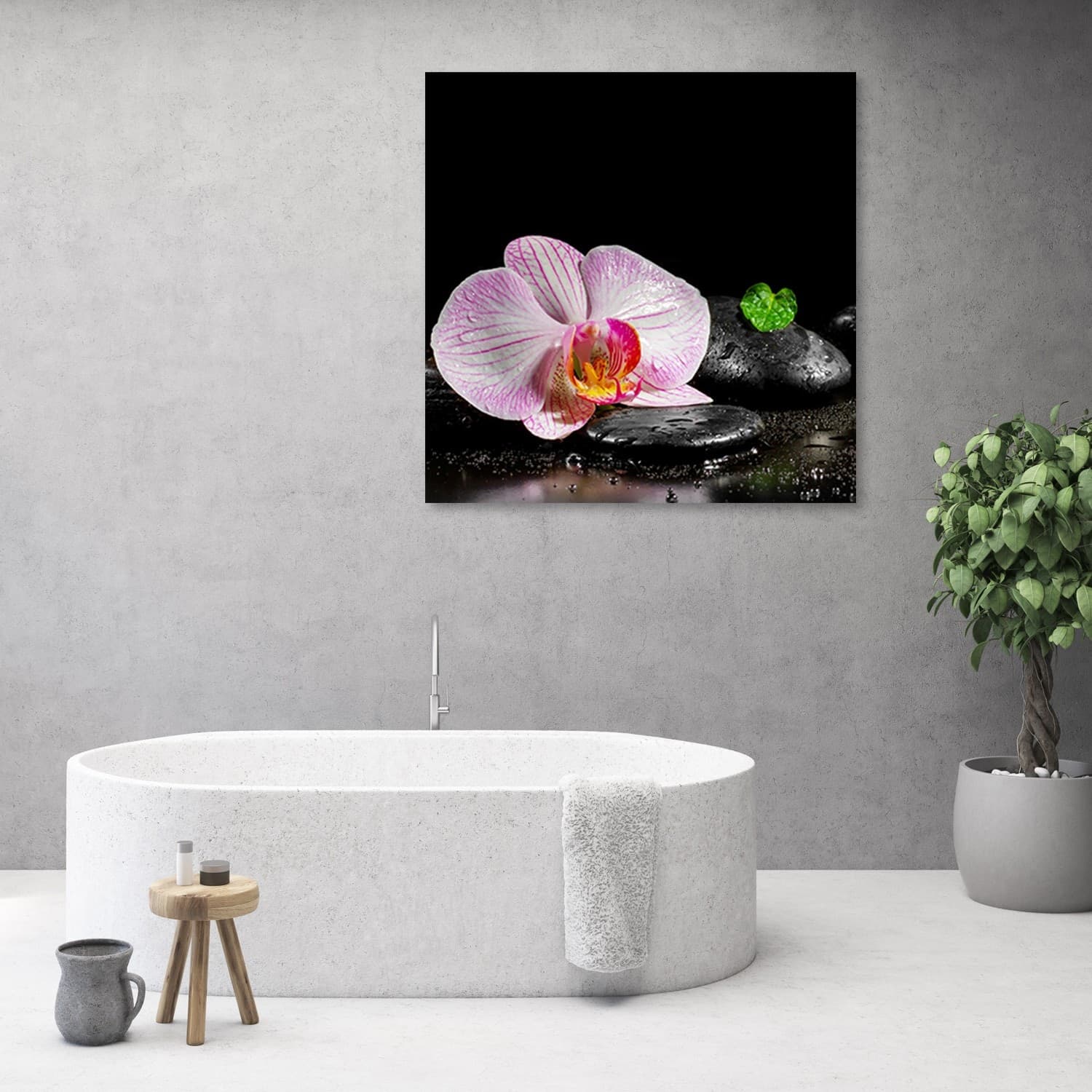 Quadro su tela, Uno zen in fiore di orchidea in Poster e stampe Collezione Casa - Trebisacce, commercioVirtuoso.it