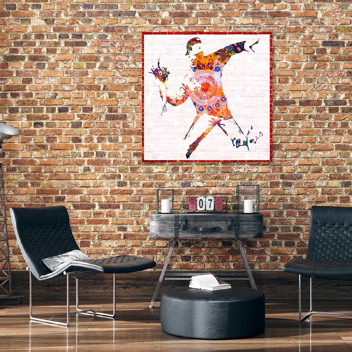 Quadro su tela, Banksy Flower Thrower in Poster e stampe Collezione Casa - Trebisacce, commercioVirtuoso.it