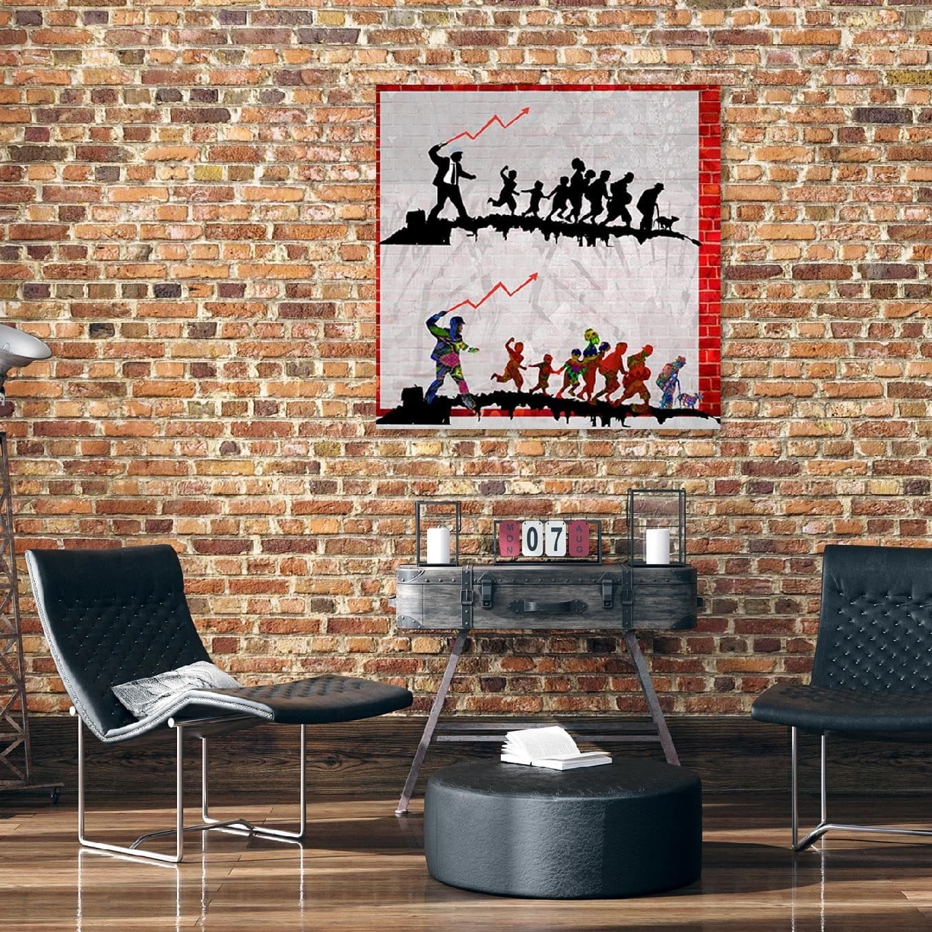 Quadro su tela, Banksy la frusta in Poster e stampe Collezione Casa - Trebisacce, commercioVirtuoso.it