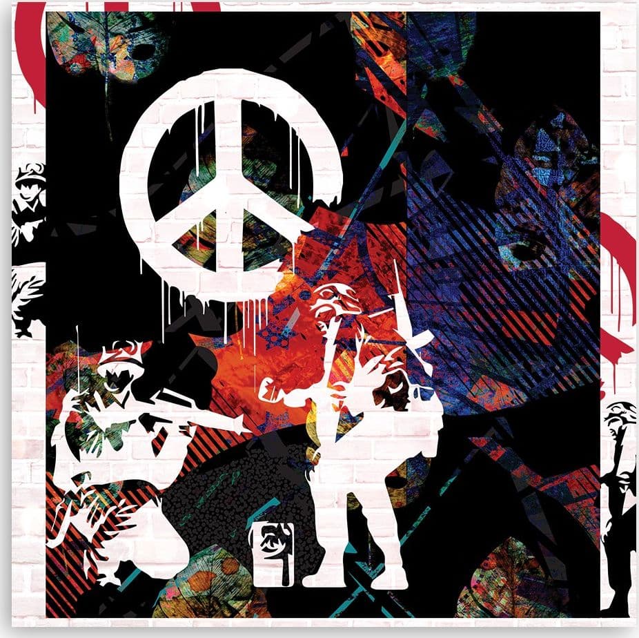 Quadro su tela, Solider Banksy CND in Poster e stampe Collezione Casa - Trebisacce, commercioVirtuoso.it