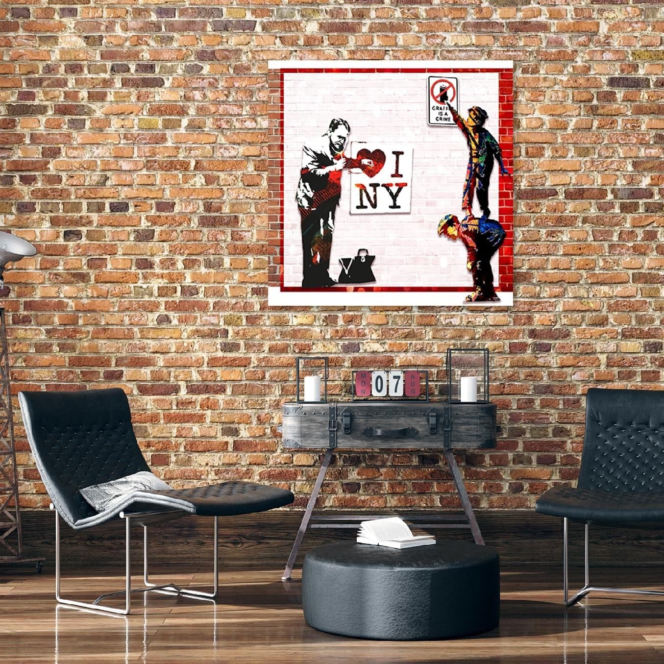 Quadro su tela, Banksy and Love New York in Poster e stampe Collezione Casa - Trebisacce, commercioVirtuoso.it